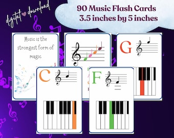 Music Flashcards for Kids | Piano & Music Theory (Digital Download)