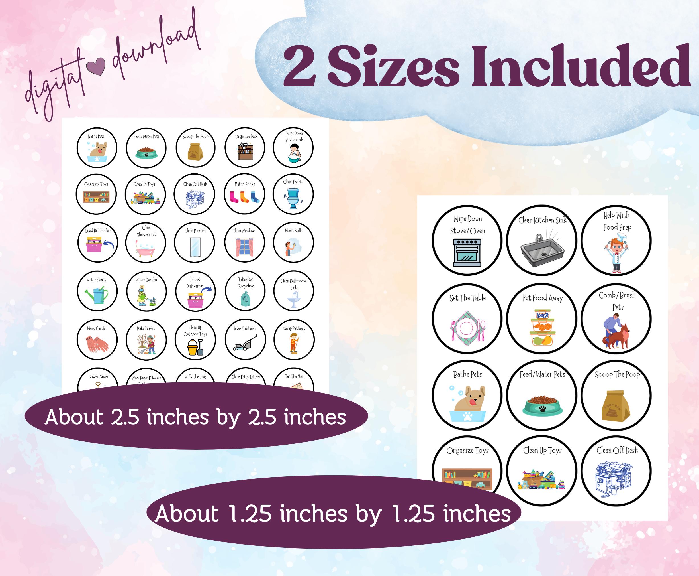 Kids Chore Chart Bundle Printable | Visual Chore Cards for Daily ...