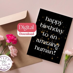 Sparkle Birthday Card Printable: DIY Greeting Card (PDF Download)
