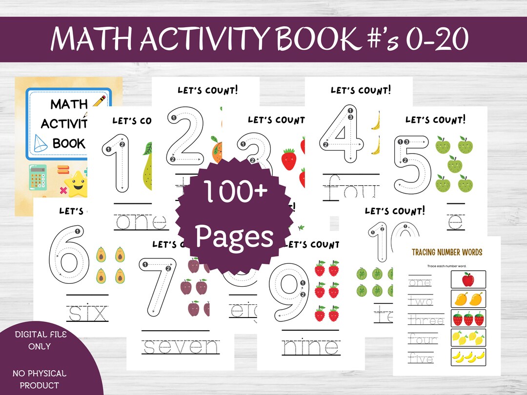 Math Activity Book for Preschool Homeschool Math Activities for ...