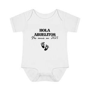 Hola Abuelitos Nos vemos en 2025 / Anuncio de embarazo Body para bebé