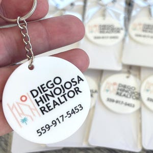 Personalized Realtor Closing Gift: Acrylic Keychain with Logo
