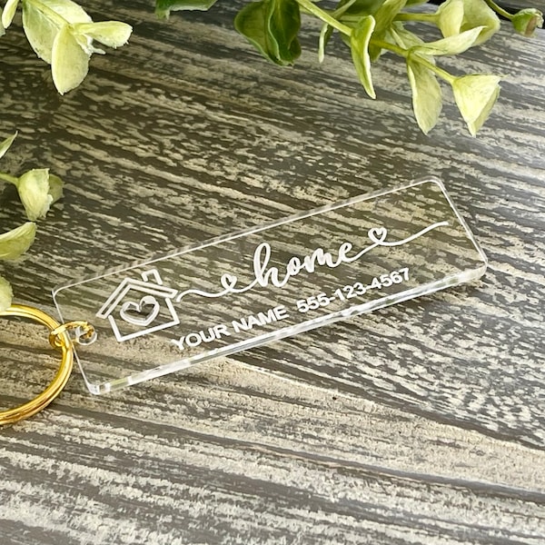BULK Custom Realtor Closing Gift: Engraved Acrylic Keychain