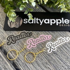 Custom Acrylic Realtor Keychain: Real Estate Agent Gift