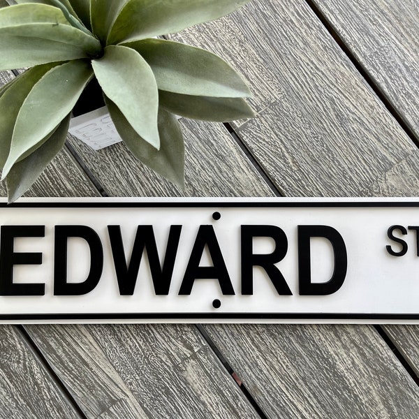 Personalized Street Name Sign, Boys Room Decor, Girls Room Decor, Family Name Street Sign, Custom Street Sign, Room Decor, New Home Gift