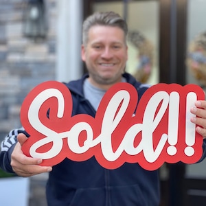 Sold Real Estate Photo Prop, Listing Agent, Buyers Agent, Real Estate Marketing, Broker Marketing, Home Photo Prop, Marketing Swag