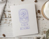Tarot Reader Logo, Personal Tarot reading, Astrologer Logo, Spiritual Logo, Tarot Card Art Logo, Magic Logo, Witchy Logo, Psychic Design