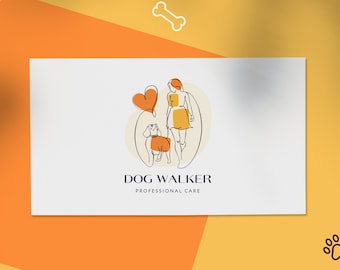 Dog Walking Logo, Pet Logo, Dog Logo, Paw Logo, Pet Sitting Logo, Doggy Daycare Logo, Pet Sitter Logo, Dog Walker Logo Design, Pet Groomer