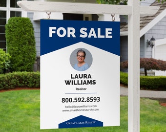 Modern For Sale Sign Template, Canva Real Estate For Sale Sign Template, Real Estate Yard Sign Template, Canva For Sale Sign Template