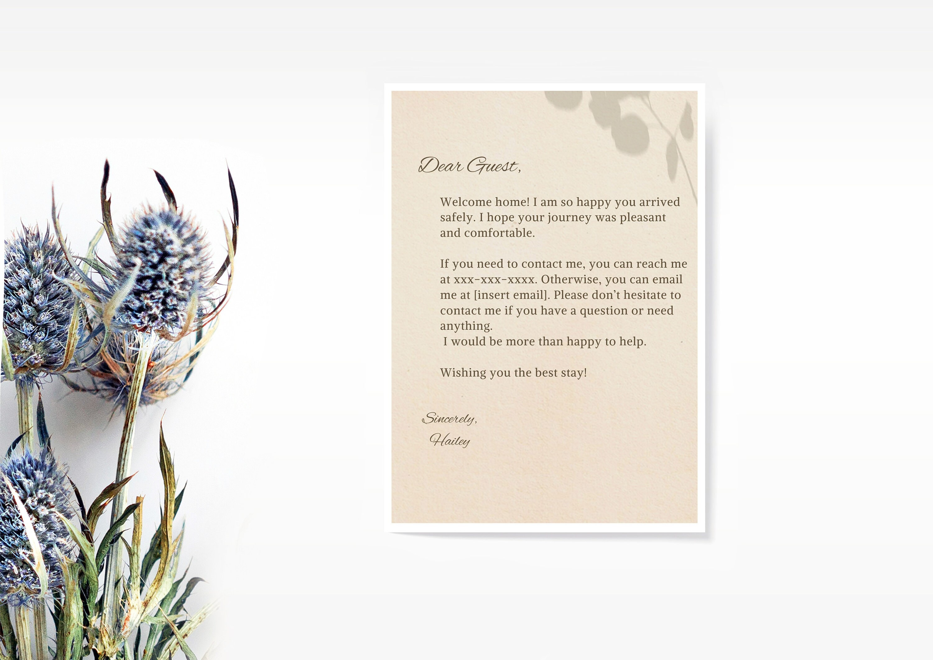 Welcome Note Template Airbnb Welcome Note Welcome to Our - Etsy