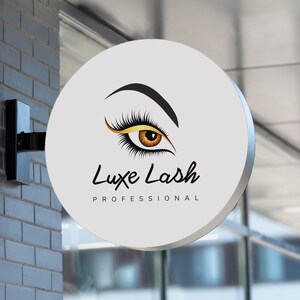 Editable Lash Logo Design, Makeup Artist Logo, Eyelash Logo, Lash Extensions Logo, Beauty Salon, Lash Technician Logo, Makeup Artist Logo
