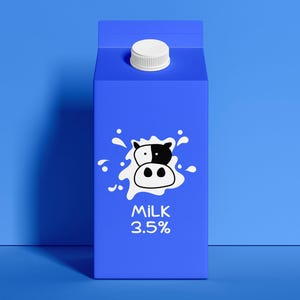 Farm & Dairy Logo Design, Milk Logo, Cow Logo Design, Milk Carton, Cream Logo,  Farmhouse Logo, Hand Drawn Logo, Premade Logo,Canva Editable
