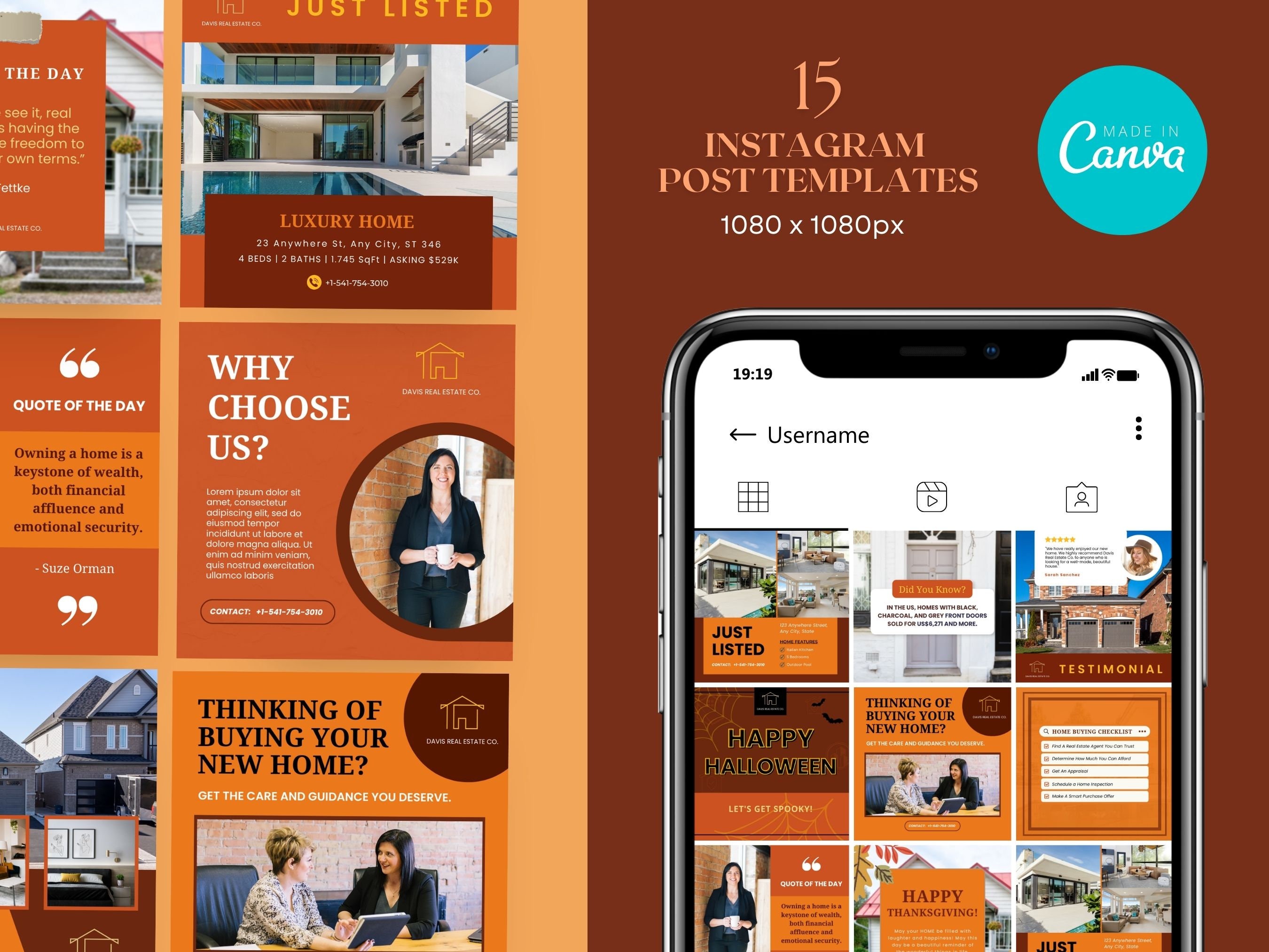 Fall Social Media Post for Realtors Real Estate Marketing Canva ...