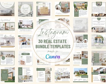 Real Estate Social Media Templates | Realtor Marketing, Instagram Templates, Realtor Branding, Realtor Templates, Real Estate Post | CANVA