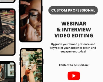 Professional Video Editing Webinars, Interviews, Custom Video, Marketing Video Editing, Personalized Video Editing, Brand Video Social Media
