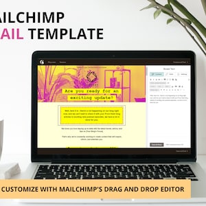 Mailchimp E-Mail Vorlage Perfekt für Blogger, Mailchimp Newsletter Vorlage, Mailchimp Vorlage, mobilfreundlich, kein html, Sofort Download
