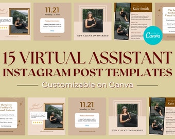 Virtuele assistent Instagram-sjablonen | VA Instagram-verhaal | VA Socialemediamarketing | Sjabloon voor externe medewerkers | VA Canva-sjabloon |Inhoud