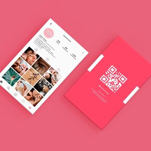 2023 Instagram Business Card, IG Business Card, Lash Tech Business Card, QR code Business Card, Instagram Business Card Template