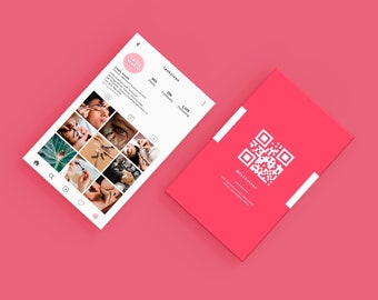 2023 Instagram Business Card, IG Business Card, Lash Tech Business Card, QR code Business Card, Instagram Business Card Template