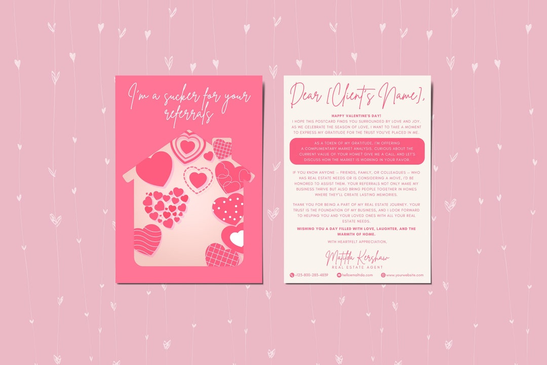 Real Estate Valentine's Day, Realtor Valentine Pop By, Real Estate