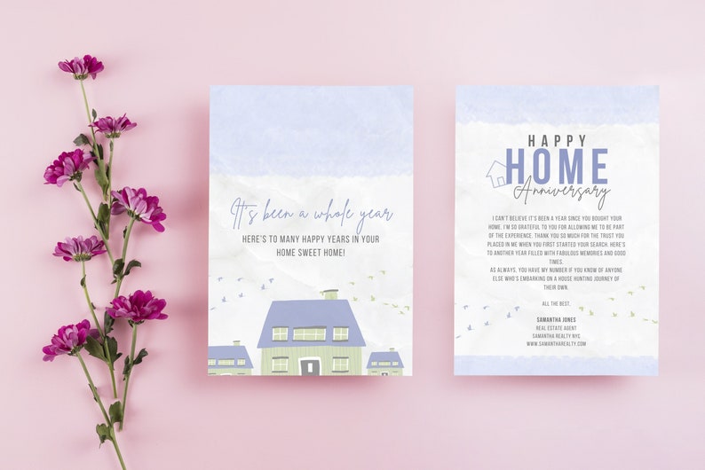 Happy Home Anniversary Card It's Been A Whole Year Home - Etsy