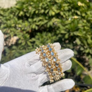 Pearl Kundan Gold Bangle Set | Indian Jewelry