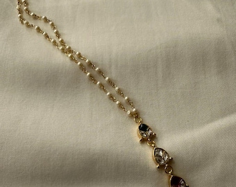 Kundan Pearl Necklace, Long Rani Haar Indian Jewelry