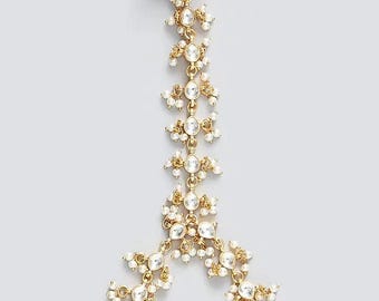 Kundan Haath Phool: braccialetto con dita Polki, gioielli da sposa indiani