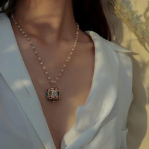 Long Gold Pearl Beaded Layered Kundan Choker Statement Necklace | Polki Bollywood Indian Pakistani Wedding Party Jewelry