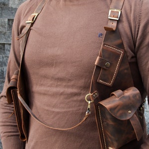 Accessoire cosplay en cuir, sac holster en cuir, costumes cosplay, support de potion en cuir, perforatrice de potion, accessoire en cuir pour cosplay,