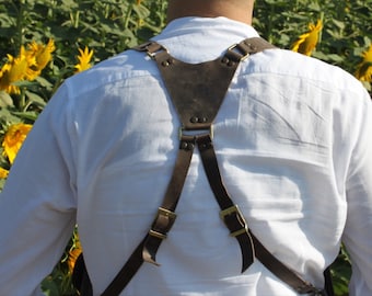 Bolsa coldre de couro feita à mão