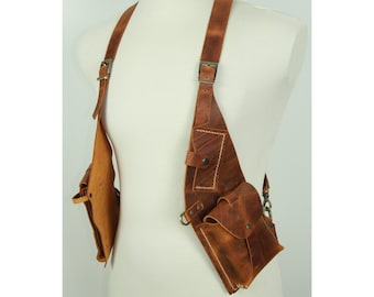 Leather Holster Bag, shoulder utility bag hip holster bag wist bag utility bag hip holster bag wist bag utility bag