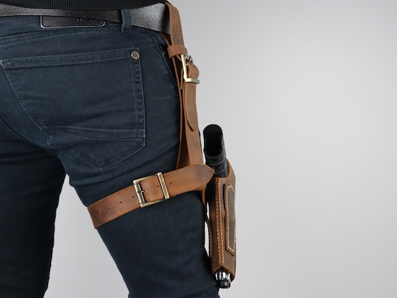 レッグ ガン ホルスター、レッグ ホルスター、調節可能なドロップ