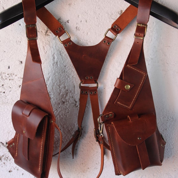 Leather Holster Bag handmade for women for men