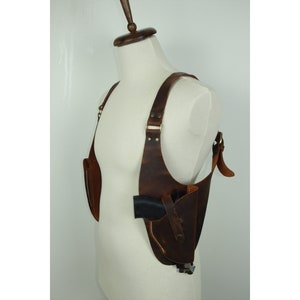 Custom leather shoulder, leather gun holster, underarm holster for colt, chest holster, holster for revolver,