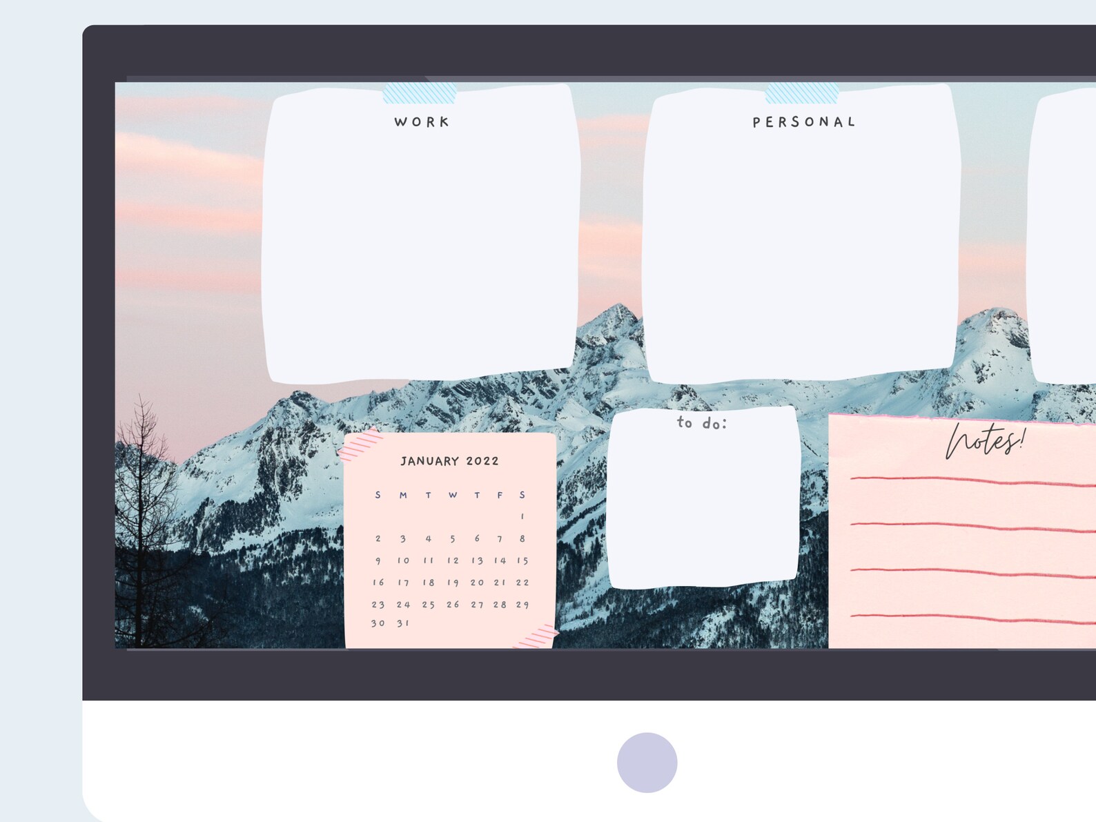 desktop-wallpaper-organizer-2022-calendar-year-winter-etsy