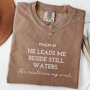 Christliche T-Shirts, Frauen Bibel Studium Gott Shirt, Jesus Tshirt, Christian Mom Shirt, Comfort Colors® Christian Shirt, Bibel Vers Psalm 23 Tee