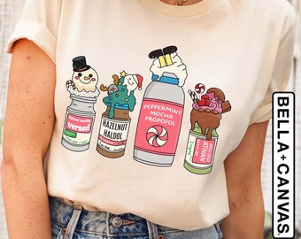 Peppermint Mocha Propofol T-Shirt, Cute Christmas Nurse TShirt, Funny Rn Crna Winter Shirt, Xmas Anesthetist Gift, Pacu ER Ed ICU Anesthesia