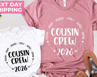 Custom Cousin Crew Shirt, Family Cousin Gifts, Holiday Shirt, Family Trip Shirt, Cousins T shirts, Matching Cousin Shirt, Vacation Shirt