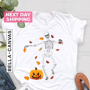 Halloween Shirt, Halloween Party Dancing Skeleton Shirt, Skeleton Dancing Shirt, Funny Halloween Shirt, Skeletons Happy Halloween T-Shirt
