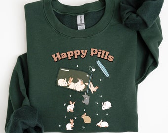 Rabbit Sweatshirt for Bunny Mom, Happy Easter Shirt, Happy Easter Bunnies Shirt, Bunny Shirt, Easter Shirt, Rabbit Breed Crewneck Pet Gift