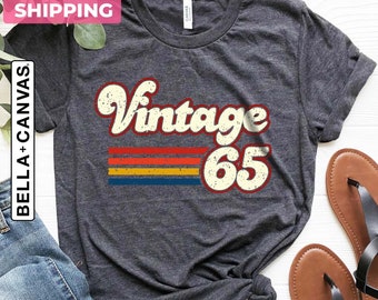 1965 Vintage Birthday Gift Tee, Retro Style, 60th Birthday for Women, Vintage 1965 T-Shirt, 60th Birthday, 60th Birthday Gift, Father Gift