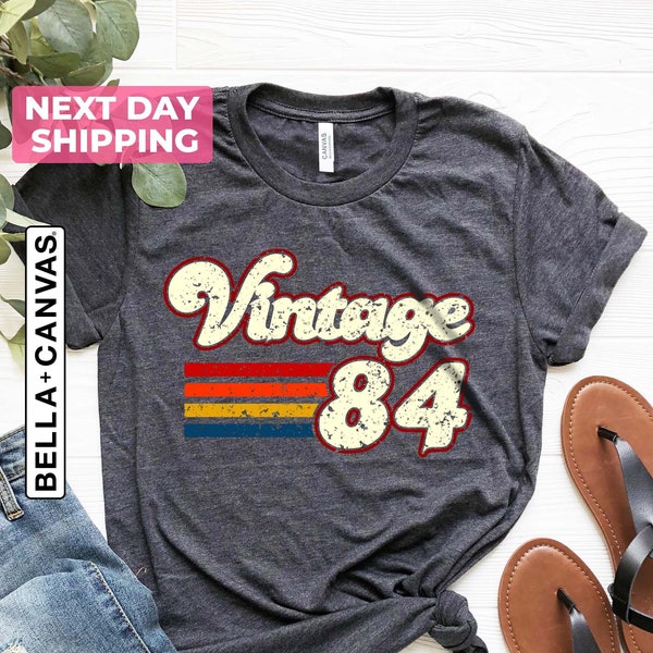 1984 Vintage Birthday Gift Tee, Retro Style, 40th Birthday for Women, Vintage 1984 T-Shirt, 40th Birthday, 40th Birthday Gift, Father Gift