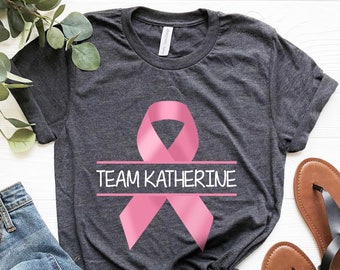 PERSONALIZED Team Cancer T-shirt,Breast Cancer T-shirt, Cancer Awareness T-shirt, Motivational T-shirt, Cancer Support Team Shirt,Cancer Tee
