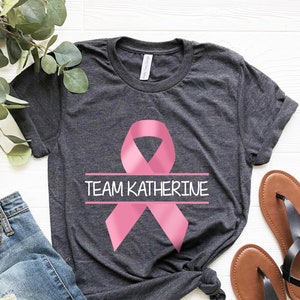PERSONALIZED Team Cancer T-shirt,Breast Cancer T-shirt, Cancer Awareness T-shirt, Motivational T-shirt, Cancer Support Team Shirt,Cancer Tee