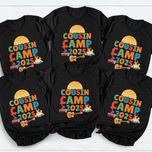 Cousin Camp 2025 Shirt, Family Summer Campfire Shirt, Matching Cousin Camp Shirt, Kids Outdoor Adventure Shirt for Him,Camping Trip Shirt