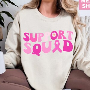 Brustkrebs-Squad-Sweatshirt, Krebs-Bewusstseins-Pullover, Brustkrebs-Unterstützung, Brustkrebs-Aufklärung, Gesundheit ist Reichtum