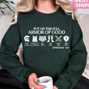 Trek de volledige wapenrusting van God aan Shirt, christelijke geschenken, katholiek shirt, christelijke shirts, religieuze cadeaus voor vrouwen, shirt bijbelvers