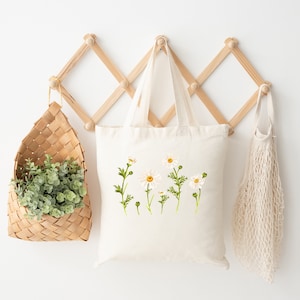Wildflower Totes, Floral Tote Bag, Birthday Gift Bag, Birthday Totes, Gift Tote, Gift For Women Totes, School Tote Bag, Mother&#39;s Day Gift