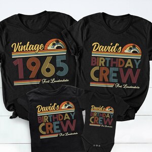 Vintage 1965 Shirt, Birthday Crew Shirts, Custom Birthday Trip Shirt, Retro Birthday Matching Tee, 60th Birthday Shirt, Birthday Party Shirt
